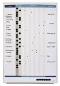 QUARTET PERSONNEL MATRIX BOARD INOUT 865 X 580MM WHITE