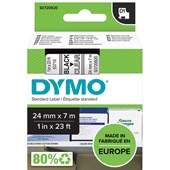 DYMO 53710 D1 LABELLING TAPE 24MM X 7M BLACK ON CLEAR
