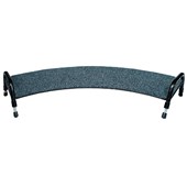 FLUTELINE FOOT REST GREY MAT WITH BLACK FRAME CURVED