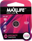 MAXLIFE BATTERY LITHIUM CR1220 3 VOLT