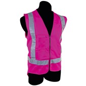 IRONWEAR SAFETY VEST HI VIS REFLECTIVE TAPE MEDIUM PINK