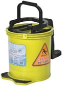 PURE CLEAN WRINGER BUCKET ON CASTORS 16L YELLOW