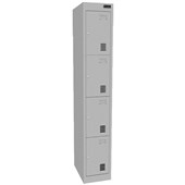 STORAGE LOCKER OPD OFFICEWARE STONE GREY 4 TIER W300 X D450 X H1850MM