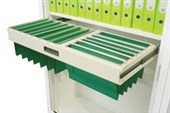 PRECISION SMARTSTORE G3 TAMBOUR ROLL OUT SUSPENSION FILE RACK TO FIT W1200MM WHITE SATIN