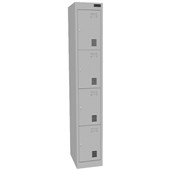 OPD STORAGE LOCKER 4 TIER W375 X D450 X H1800MM STONE GREY