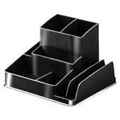 ITALPLAST GREEN DESK ORGANISER BLACK