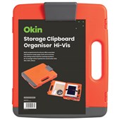 OKIN LARGE  HIVIS STORAGE CLIPBOARD ORANGE