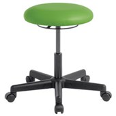 EDEN BUTTON STOOL HEIGHT ADJUSTABLE 1LEVER CASTOR BASE CHARISMA KIWI