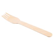 COASTAL ENVIROWARE DISPOSABLE 16CM FORK WOODEN PACK 100