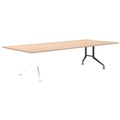 ACCENT SHOT BOARDROOM TABLE L3000 X D1200MM BLACK BASE REFINED OAK TOP