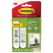 COMMAND PICTURE HANGING STRIPS MEDIUM LARGE PACK 12