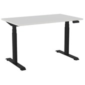KNIGHT HAVEN ELECTRIC DESK W1200 X D700 X H6301280MM BLACK FRAME WHITE TOP