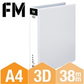 FM INSERT RINGBINDER POLYPROPYLENE 3D 38MM A4 WHITE