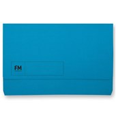 FM DOCUMENT WALLET FOOLSCAP BLUE