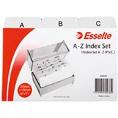 ESSELTE RULED SYSTEM CARDS INDICES AZ PVC 203 X 127MM GREY