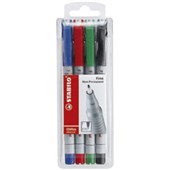 STABILO OHPEN 852 NONPERMANENT MARKER 07MM ASSORTED PACK 4