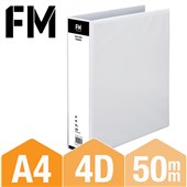 FM INSERT RINGBINDER POLYPROPYLENE 4D 50MM A4 WHITE