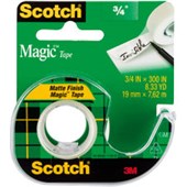 SCOTCH 105 MAGIC TAPE ON DISPENSER 19MM X 76M