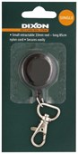 DIXON RETRACTABLE SECURITY REEL FOR CARD HOLDER SMALL SWIVEL BLACK