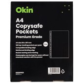 OKIN COPYSAFE POCKET A4 CLEAR PACK 100
