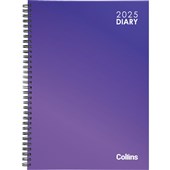 COLLINS DIARY VIVID A51 ASSORTED COLOURS DAY PER PAGE WIRO ODD YEAR