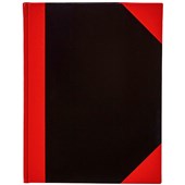 SPIRAX NOTEBOOK CASEBOUND RULED 100 LEAF A5 BLACKRED