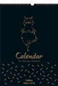 WALL CALENDAR COLLINS YOGA CATS A3 ODD YEAR