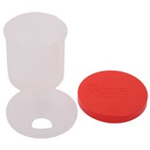 JOVI PAINT POT NON SPILL CLEAR WITH RED LID