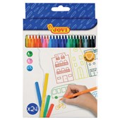 JOVI FELT TIP PEN 1624 WASHABLE ASSORTED BOX 24