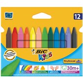 BIC KIDS PLASTIDECOR TRIANGULAR CRAYON ASSORTED PACK 12