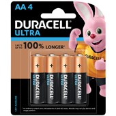 DURACELL ULTRA BATTERY ALKALINE MX1500 SIZE AA PACK 4