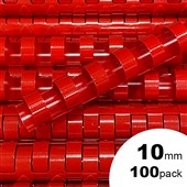 GBC PLASTIC BINDING COMB ROUND 21 LOOP 10MM A4 RED PACK 100