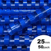 GBC PLASTIC BINDING COMB ROUND 21 LOOP 25MM A4 BLUE PACK 50