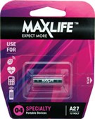 MAXLIFE BATTERY ALKALINE A27 12 VOLT