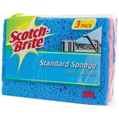 SCOTCHBRITE STANDARD SPONGES SMALL PACK 3