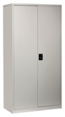 FIRSTLINE CUPBOARD W916 X D457 X H1830MM SILVERGREY