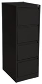 PROCEED VERTICAL FILING CABINET 4 DRAWER W470 X D620 X H1320MM BLACK