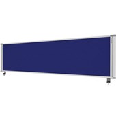 BOYD VISUALS PARTITION DESK MOUNTED UPHOLSTERED W1760 X H450MM BLUE