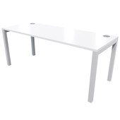 ZEALAND QUATRO DESK W1800 X D600 X H725MM SILVER BASE WHITE TOP