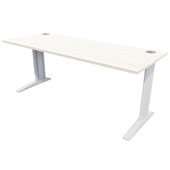 ZEALAND MIRAGE DESK W1800 X D600 X H725MM SILVER BASE COASTAL ELM TOP