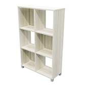 ZEALAND CUBBY HOLE BOOKCASE 6 CUBE W800 X D300 X H1250MM COASTAL ELM