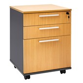 PULSE MOBILE OM615 2 DRAWER AND 1 FILE BEECH AND IRONSTONE