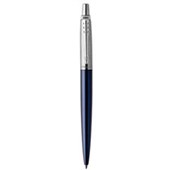 PARKER JOTTER BALLPOINT PEN MEDIUM BLUE INK ROYAL BLUE CHROME TRIM