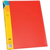 MARBIG DISPLAY BOOK 10 POCKET INSERT SPINE A4 RED