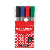 WARWICK WHITEBOARD MARKER BULLET TIP 4 WALLET