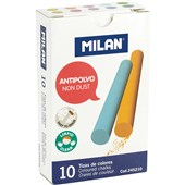 MILAN CHALK DUSTLESS COLOURED PACK 10