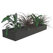 OPD TAMBOUR PLANTER W1200MM MATT BLACK