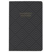 OFFICE SUPPLY CO QUARTO NOTEBOOK DANGEROUSLY GOOD IDEAS GREY CHEVRON