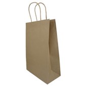 COASTAL KRAFT PAPER BAG WITH HANDLE SMALL 200 X 80 X 240MM