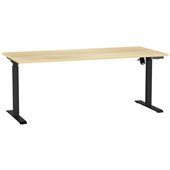 AGILE BOOST HEIGHT ADJUSTABLE SINGLE SIDED ELECTRICAL DESK W1800 X D800 X H7201200MM BLACK FRAME ATLANTIC OAK TOP